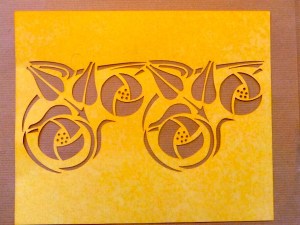 Glasgow rose stencil border